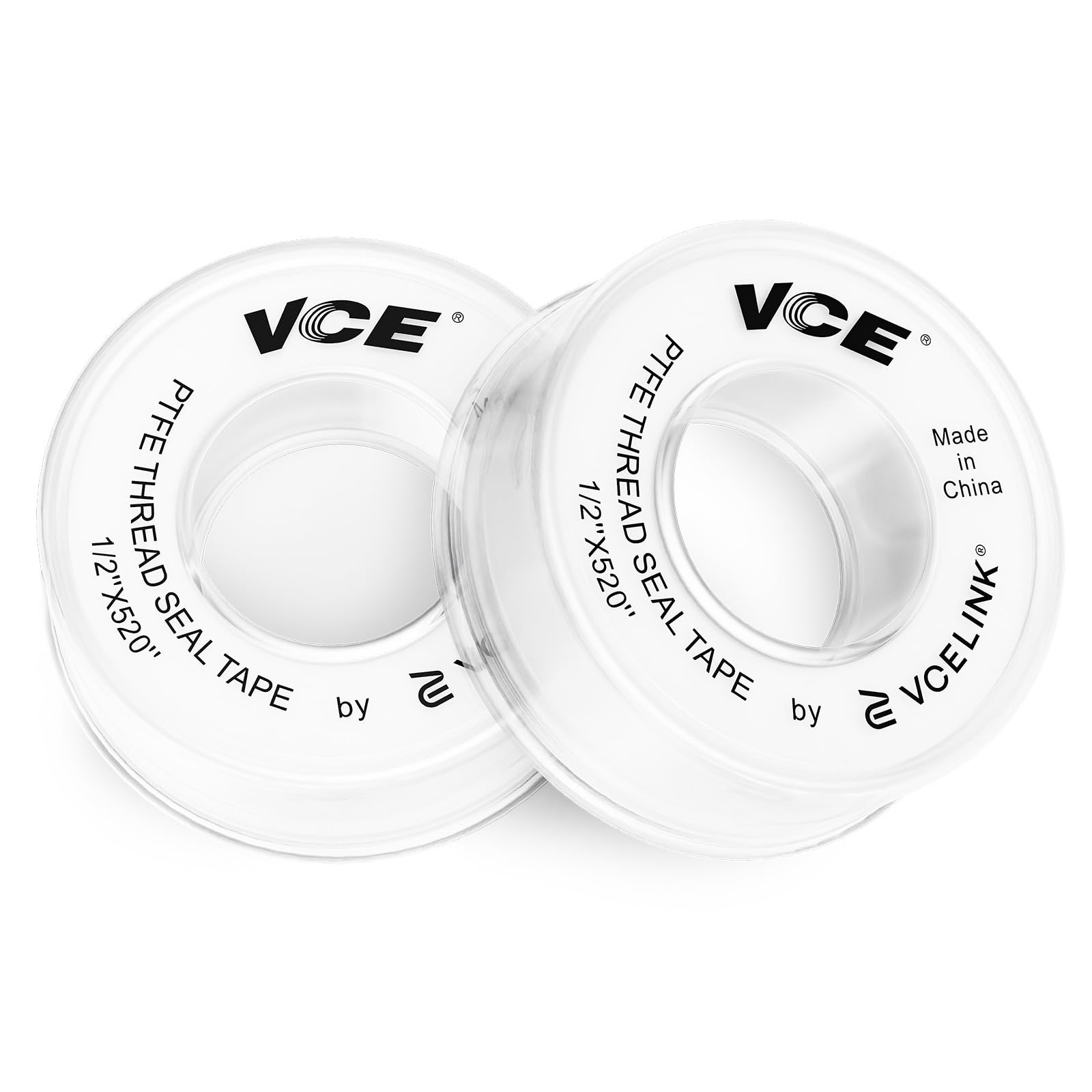 VCE 2 Stück PTFE Dichtband Gewinde Dichtungsband Teflonband, 12mm 13m, Weiß