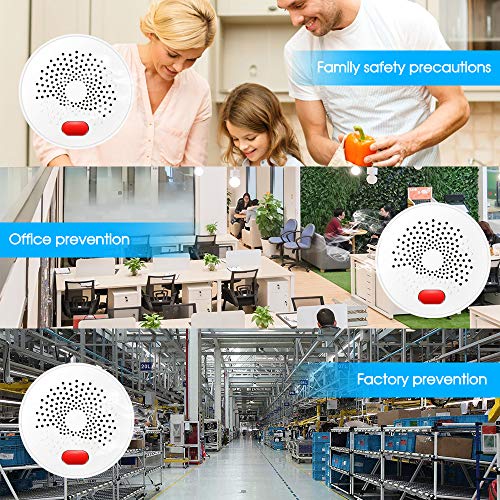 RuleaxAsi WIFI Detector de gás Detector de vazamento de gás combustível doméstico Detector de vazame