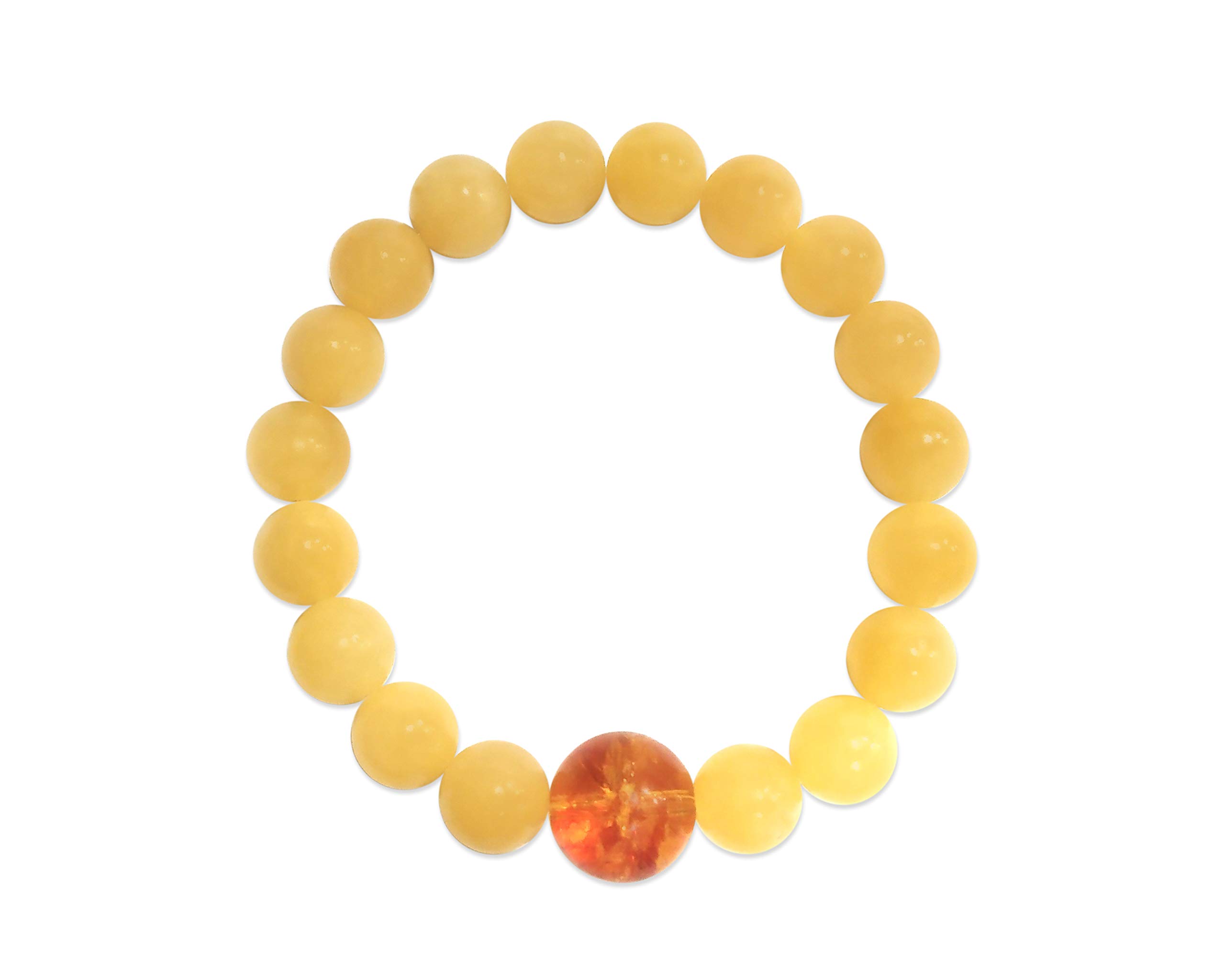 Chitshakti Trust Yellow Calcite Precious Stone Bracelet for Women, Men | Crystal with Healing Benefits - 18 Beads (B07TN56M5H) Amazon Price History, Amazon Price Tracker