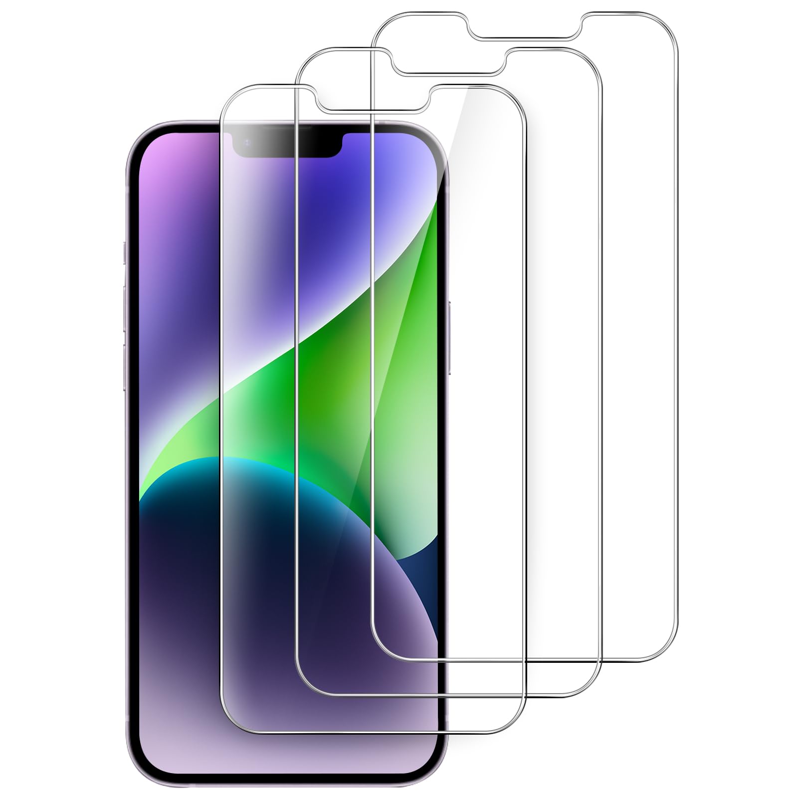 JEDirect iPhone 14Plus 6.7" Tempered Glass Screen Protector Film Set of 3