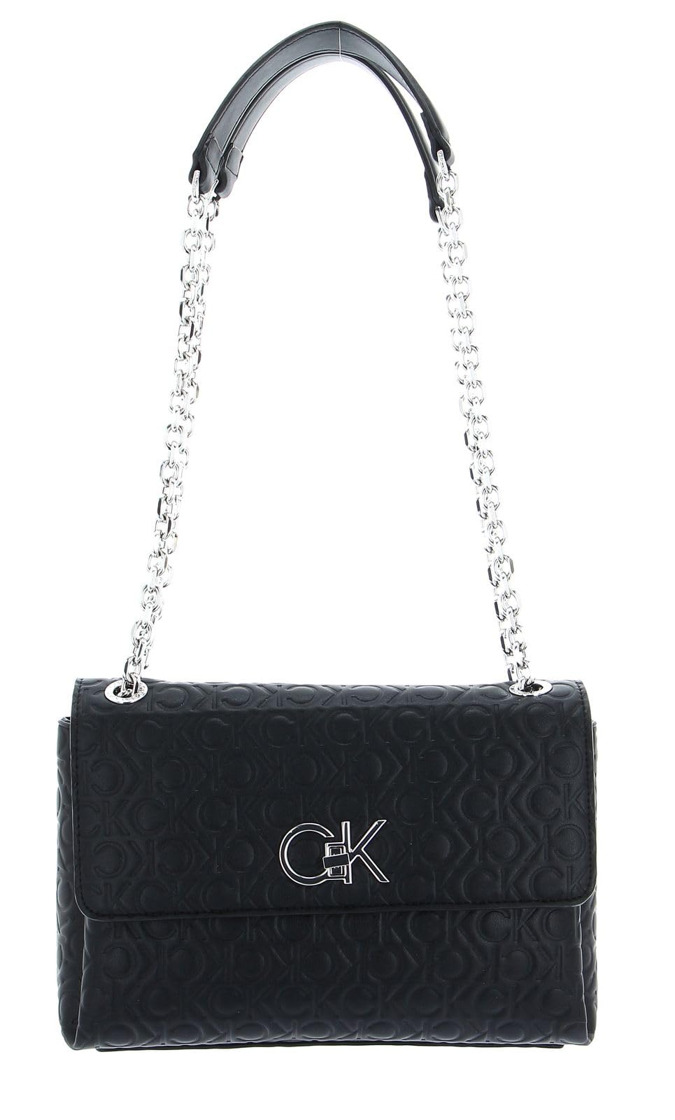 Calvin Klein Re-Lock Xbody EMB Mono CK Black petit sac à main bandoulière noir