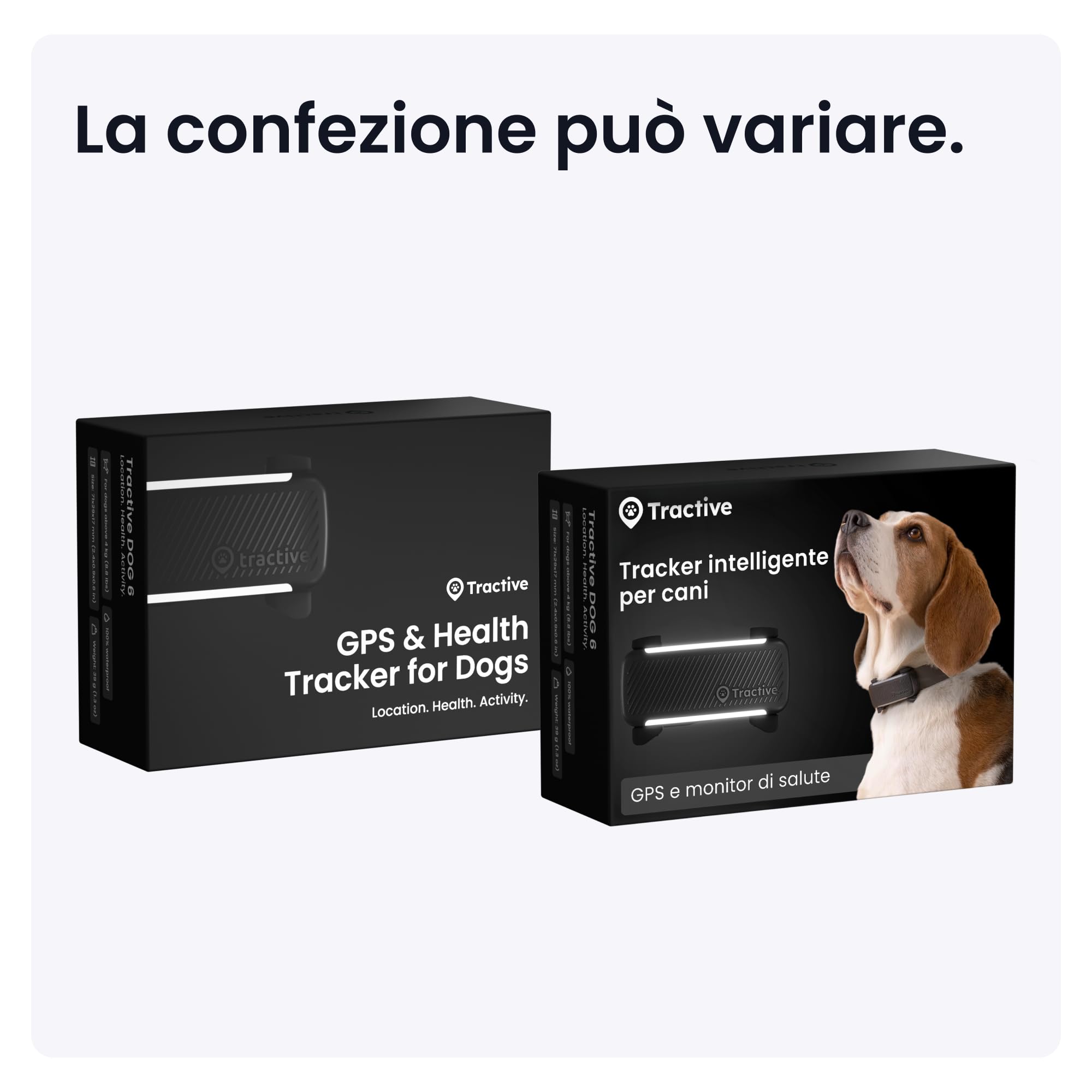 Tractive - GPS per cani | 2025 Edizione | N. 1 sul mercato | Localizzazione in tempo reale | Notifiche antifuga | Monitoraggio dell'attività | Avvisi di salute | Monitoraggio degli abbai (Nero)