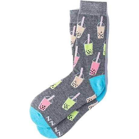 Women's Gray Boba Life Drink Bubble Tea Socks