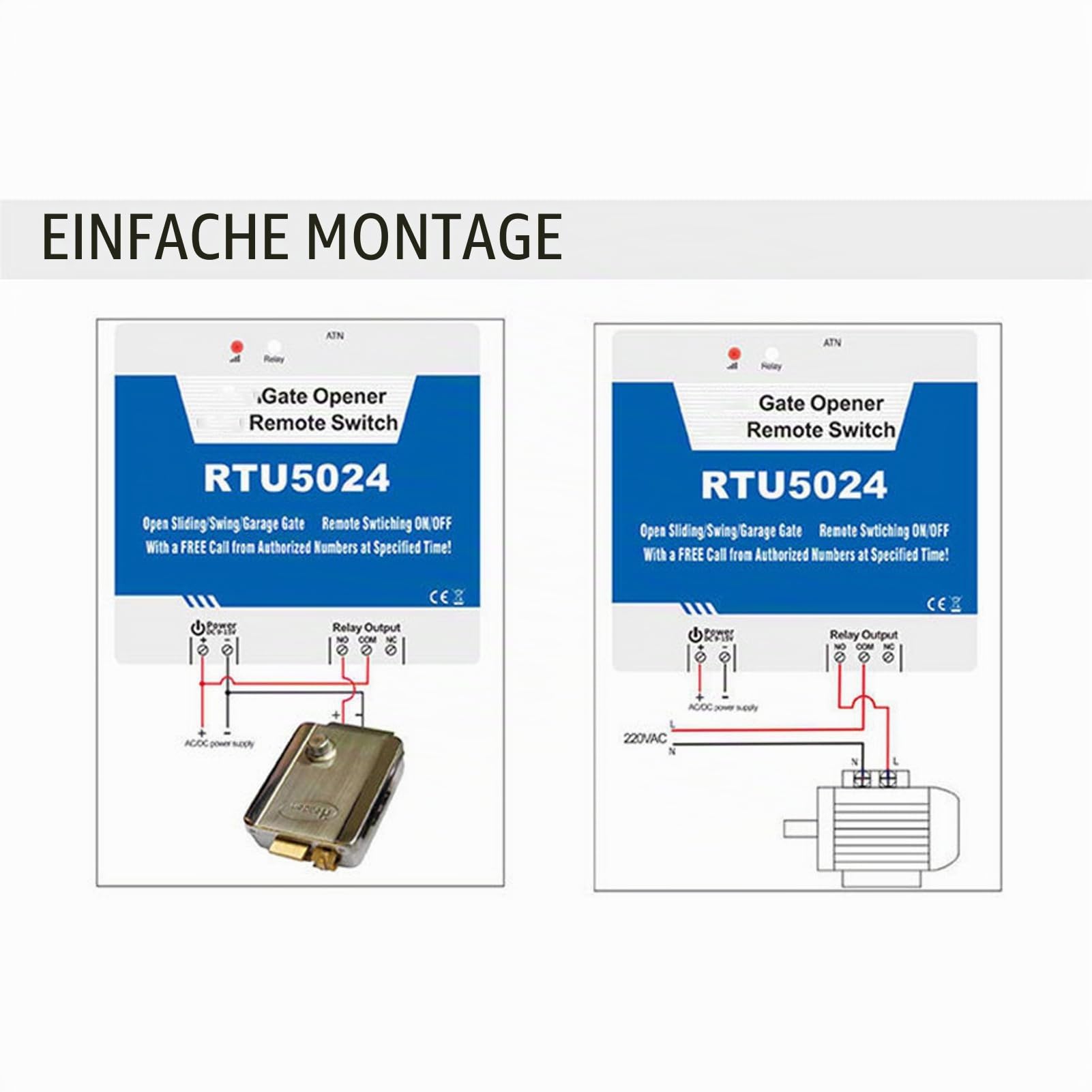 GSM Toröffner RTU5024 4G SMS Smart Alarm Smart ID Erkennung WiFi Fernbedienung GSM Fernbedienung Toröffner