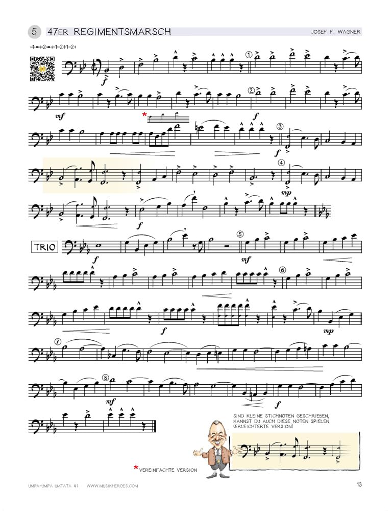 Umpa-Umpa Umtata #1 - Trombone - Partitura musicale con playalong in Bb per trombone, baritono o altri strumenti in ottone