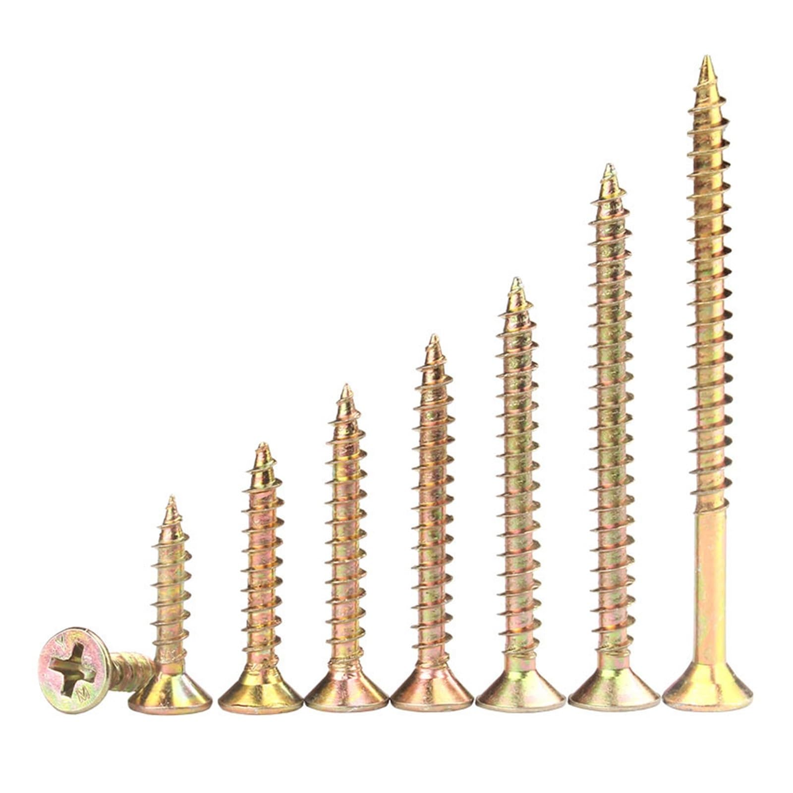 Screws,Wood screws 5-200pcs M3.5 M4 Galvanized Cross Flat Head Self Tapping Screw Countersunk Head Wood Screws Color Zinc Plated (Color : 5pcs, Size : M3.5x25mm) ( Color : 100pcs , Size : M4x60mm )
