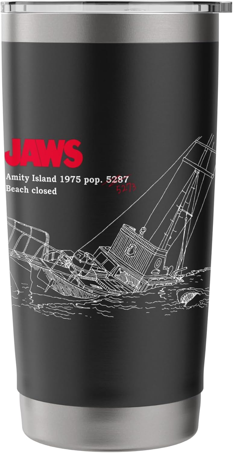 Jaws Amity Island Boat Stainless Steel Insulated Tumbler - Image 3
