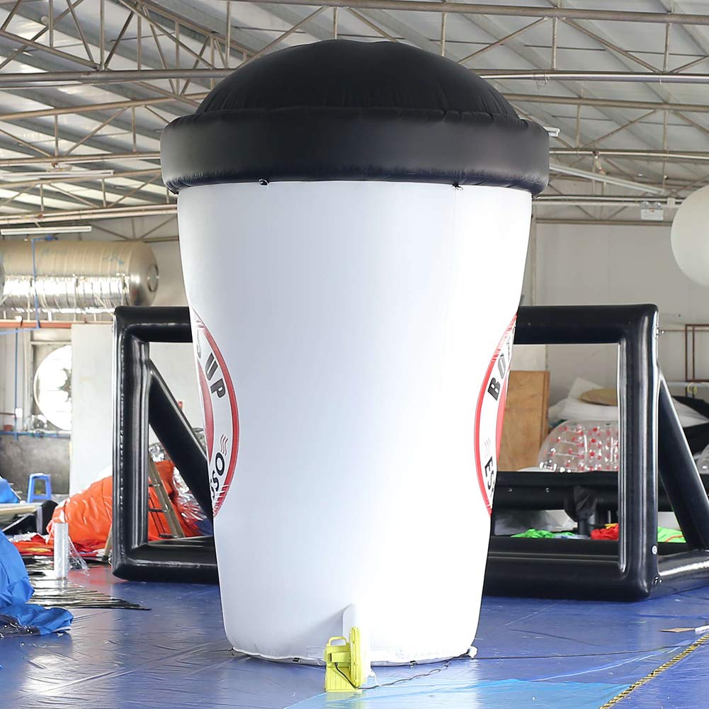 PVC Inflatable Coffee Cup with Air Blower for Cafe Entrance Advertising Party Event(11.8FT, Free LOGO)