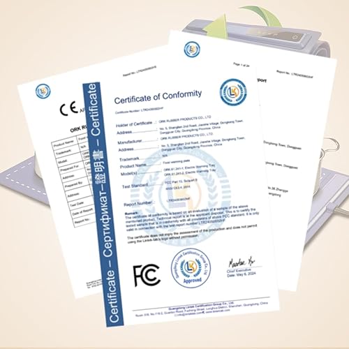 Miniatura 8 de Bandeja de calentamiento eléctrica con temperatura ajustable, tapete de calentamiento portátil para alimentos, calentador de alimentos de silicona