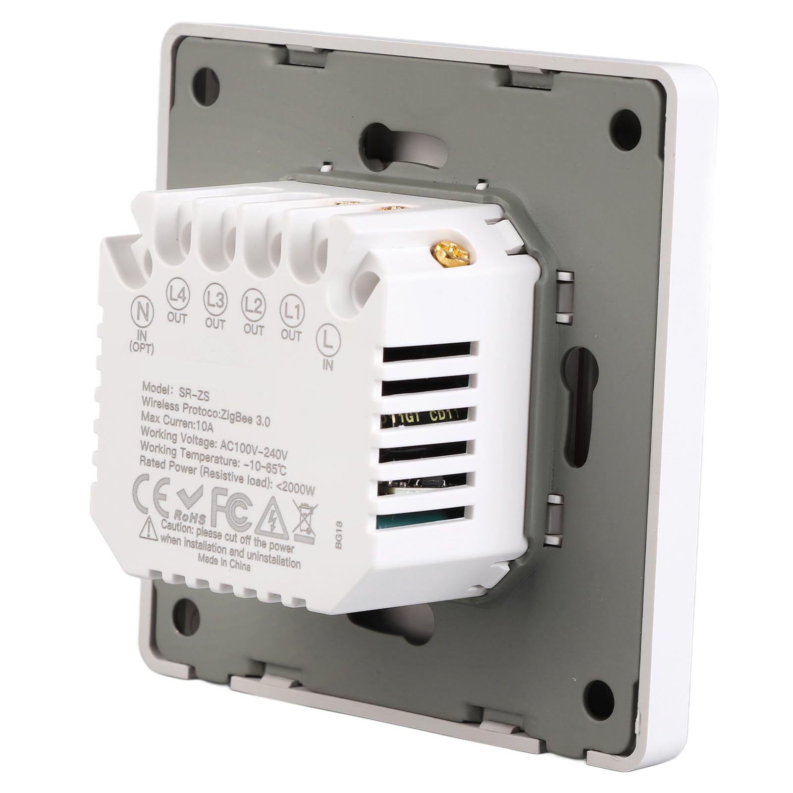 Smart Switch, Smart Light Switch Für 2 Gang Timing Dimming Reverse Dual Control Smart Switch Panel AC100V 240V(Weiß)