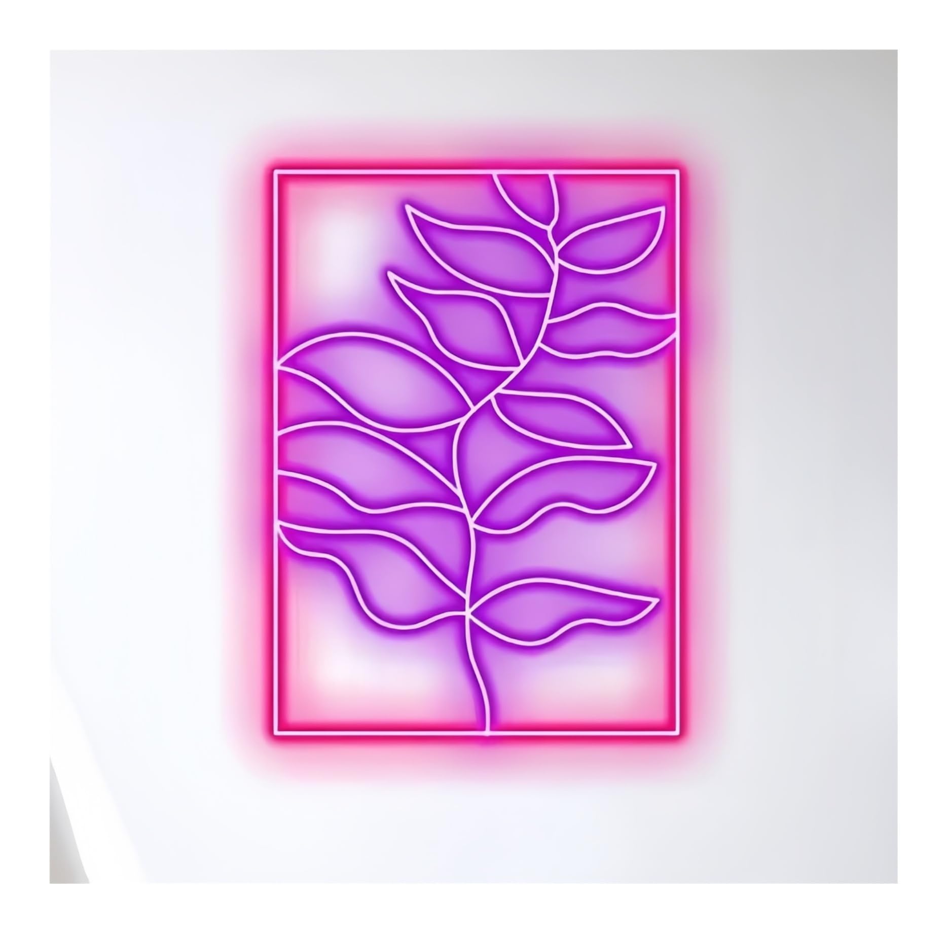 SHOUXI Sign Lamp Plants Neon Sign, Cute Art Plant Home Decor, Flower Shop Window Display 50cm(K)