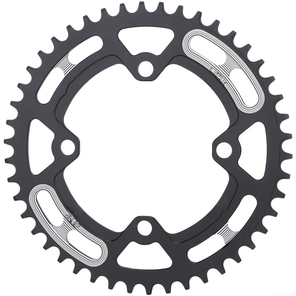 para plato Bicicleta Montaña Aleación Ligera 104BCD para plato(46T Black)