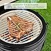 Relaxdays Kamado Grill, Ø 32 cm, Keramikgrill mit Thermometer bis 450 °C, BBQ, Grillen, Kochen & Backen, Smoker, schwarz