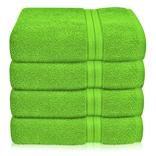 Keepoz 4 Piece Bath Towels Set, Premier Cotton 600Gsm, (30X54 Inches) Extra Large, Lightweight, And Highly Absorbent Quick Drying Luxury Bath Towels Set For Bathroom, Gym, Spa And Hotel (Green) #TOP7