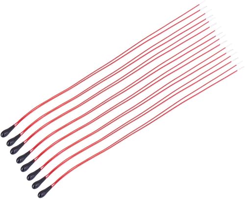 Resistencias de termistor MF52B NTC 1K5K10K Ohm de alta sensibilidad con sensor de temperatura de alambre esmaltado de 2.362 in (10K), resistencia