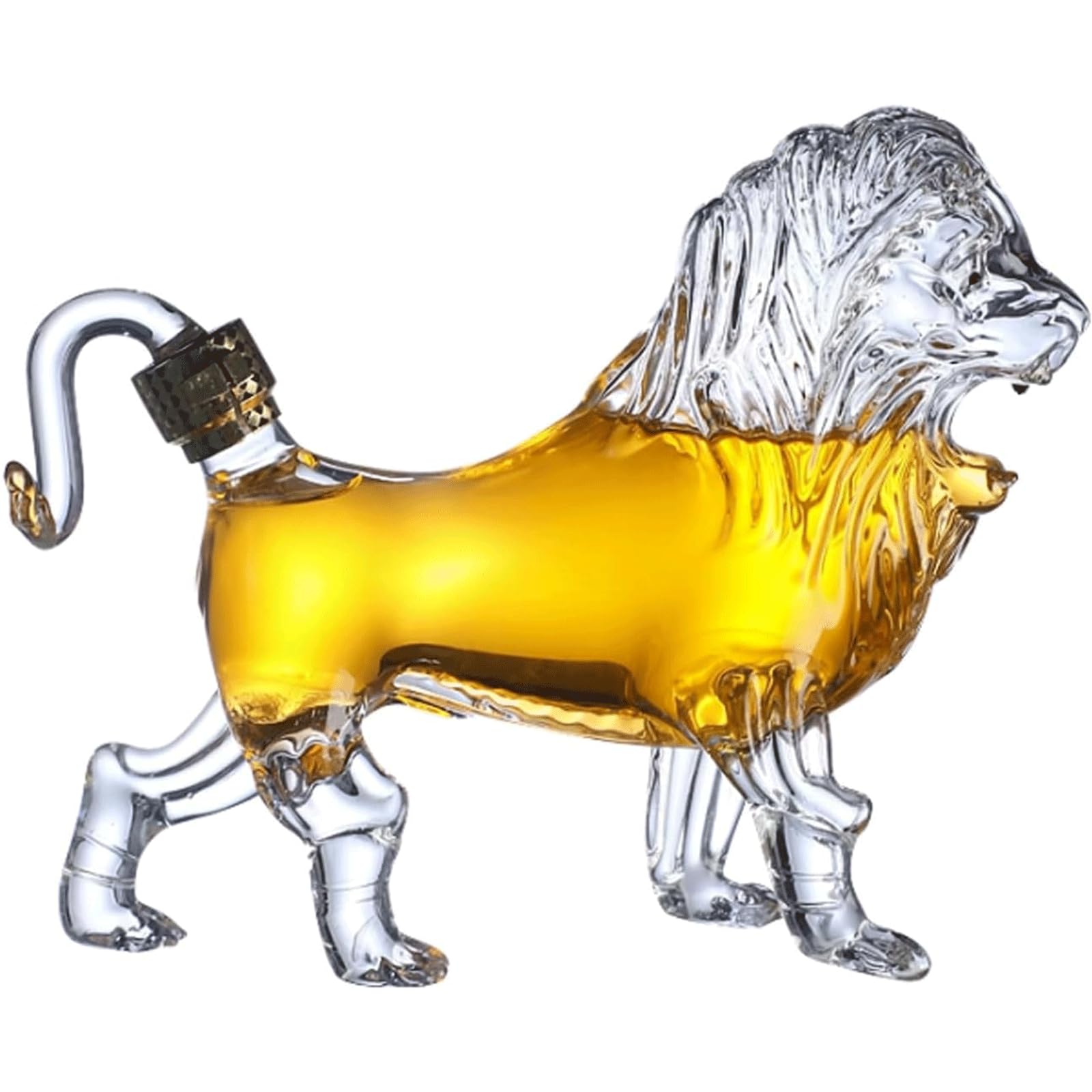 Decantador, Jarra Transparente, Capacidad De 750 Ml/1000 Ml En Forma León, Colección Casera Vino Tinto Y Bar(1500ml/50.7oz)
