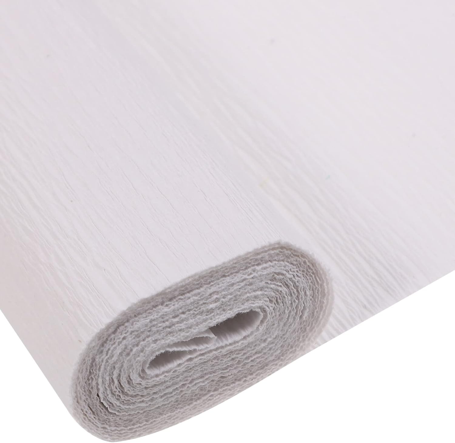 COHEALI Crepe Paper Folds Crepe Paper DIY Kits 1 Roll Wide Streamers Decorations Ribbon Garland Packing Sheets for Birthday Wedding Festival Ornament White