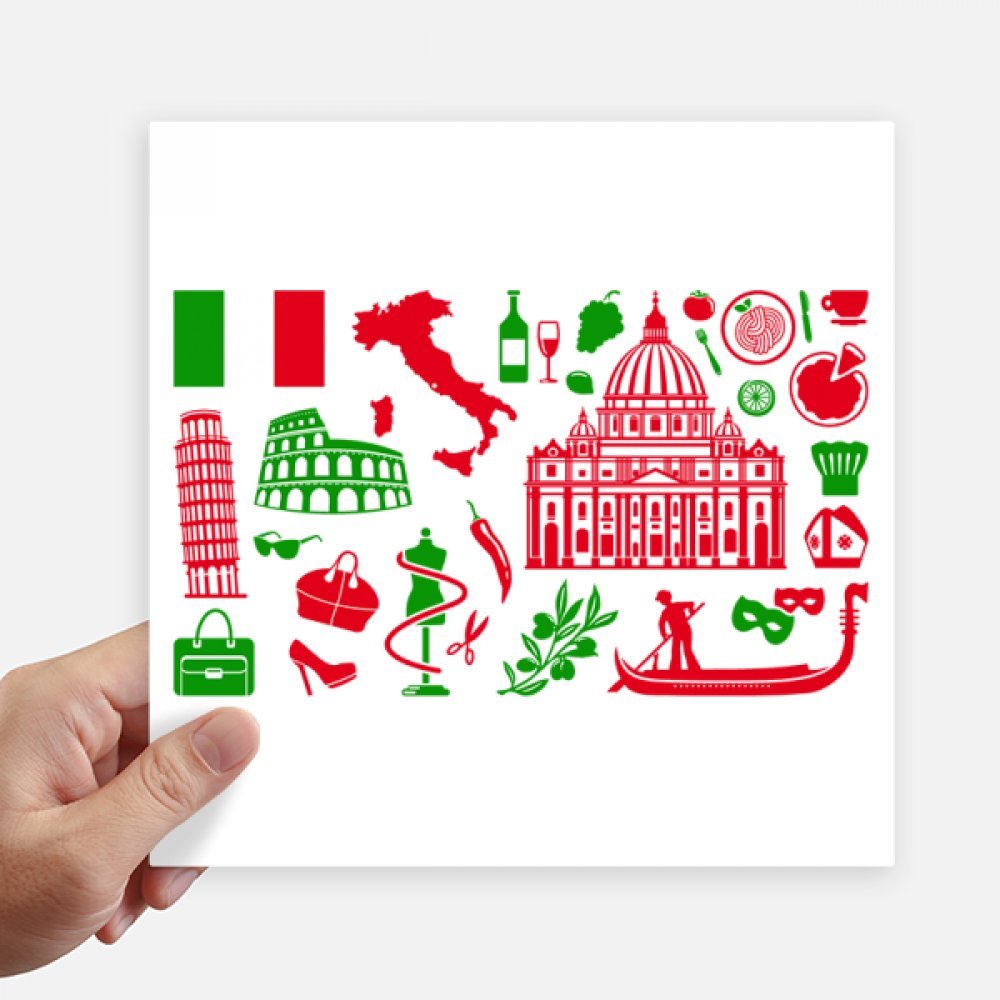 Sticker Italie théâtre romain pour décorer votre valise de voyage et carrosserie moto 4 pièces
