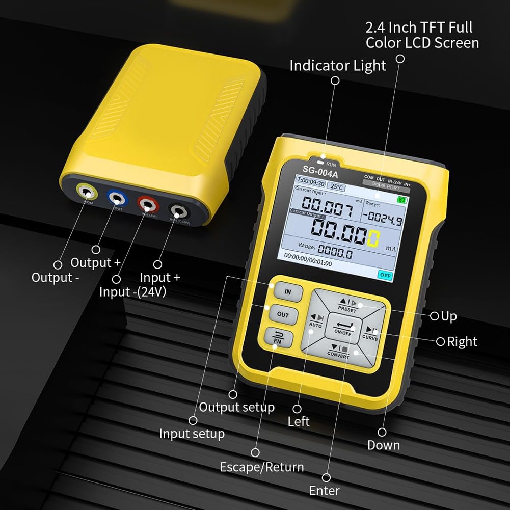 Generador de señal, SG-004A Mini calibrador de mano multifunción de 4-20 mA, transmisor de corriente para pruebas industriales