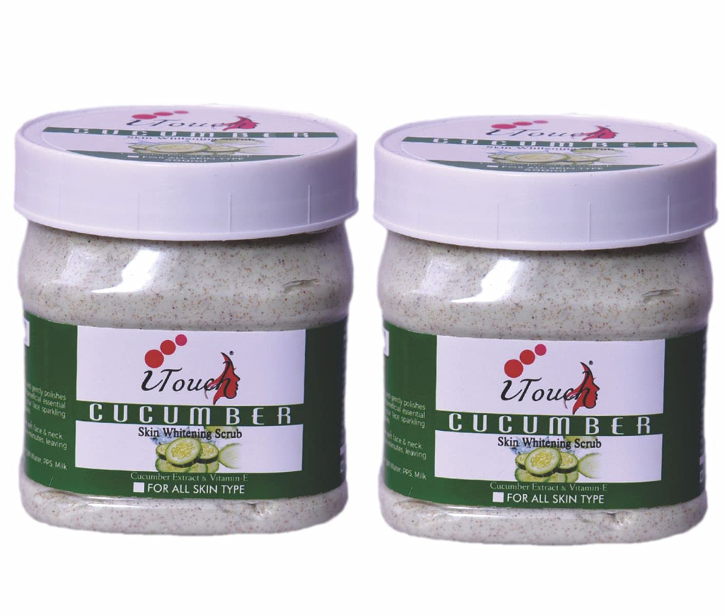 I TOUCH HERBAL Cucumber Scrub 500 Ml x 2 (Pack Of 2 )