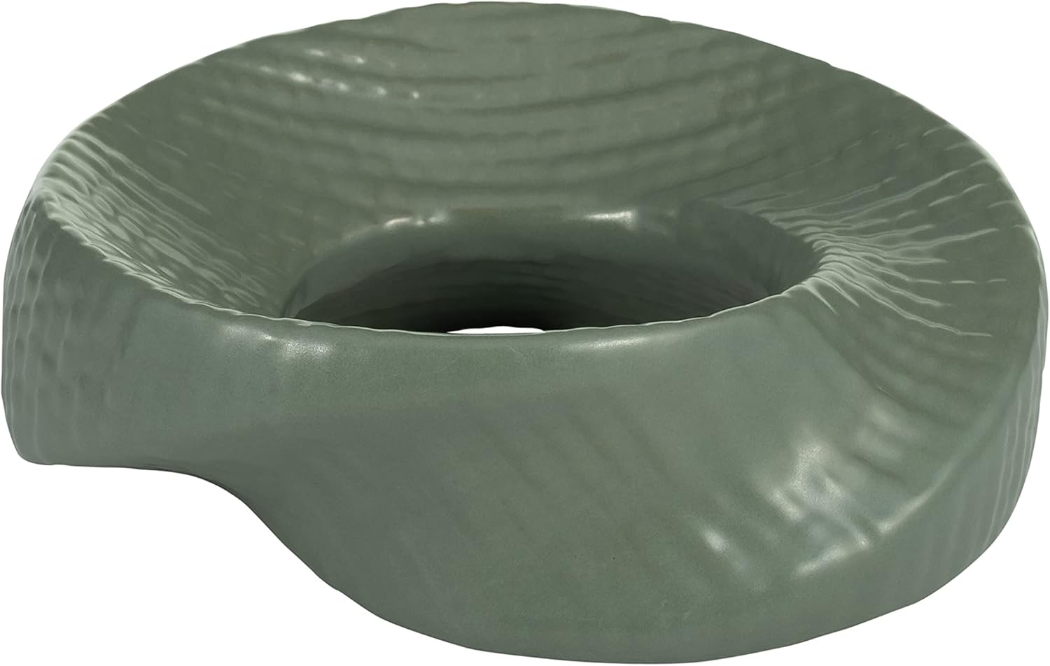 Ceramic Decorative Object – Table Home Decor Accent, Tabletop Decor For Shelf Or Console, Modern Decorative Objects For Collected, Minimal Styling – 8", Green