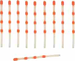 5 Tubi In Silicone Per Pistola Pulizia Aria Compressa - Ricambio Arancione, Effetto Turbina