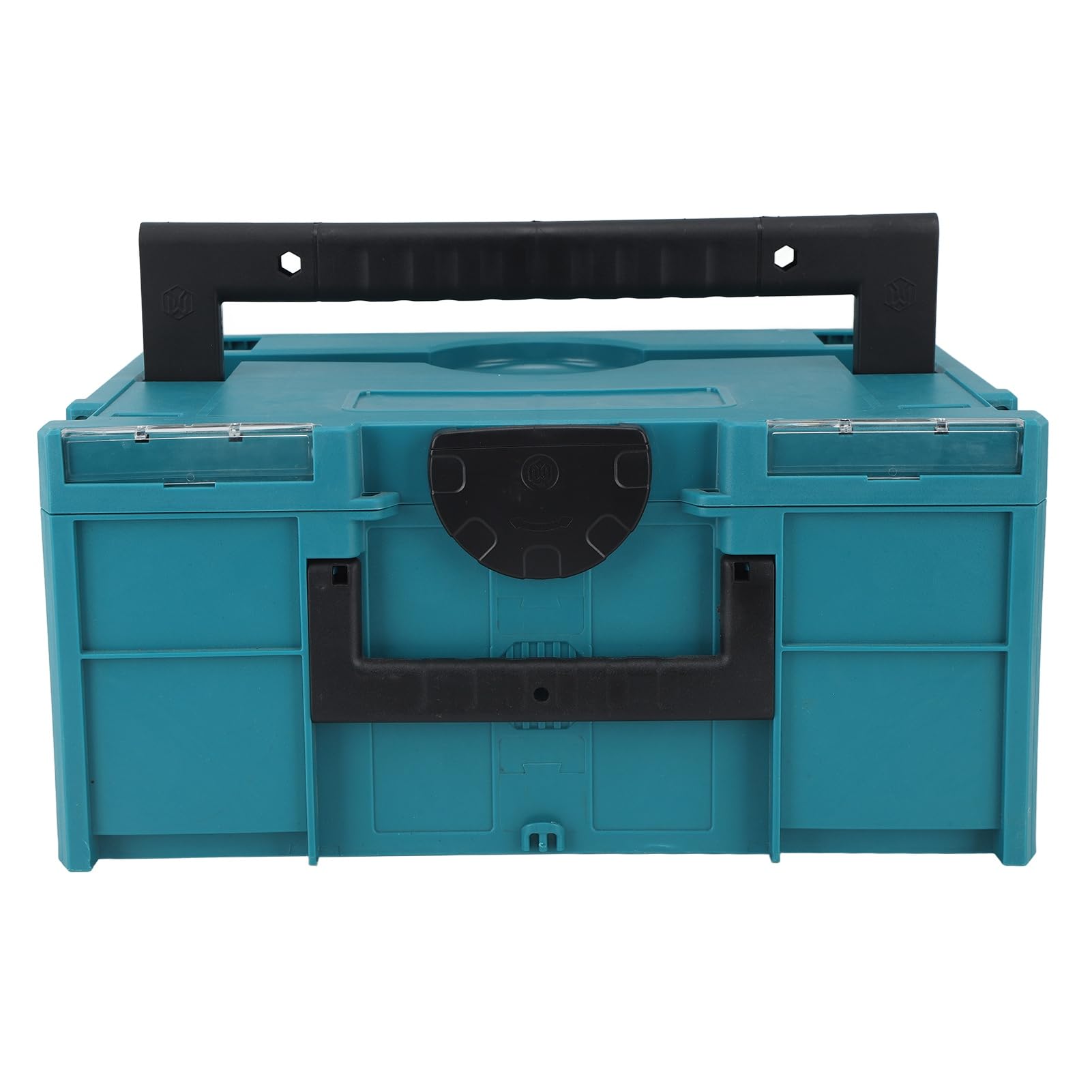Portable Tray Toolbox Plastic Hardware Storage Organizer with Dual Handles and Stackable Design for Home Garage Workshop Use, ABS Material, 15.55 x 11.61 x 7.09 Inches