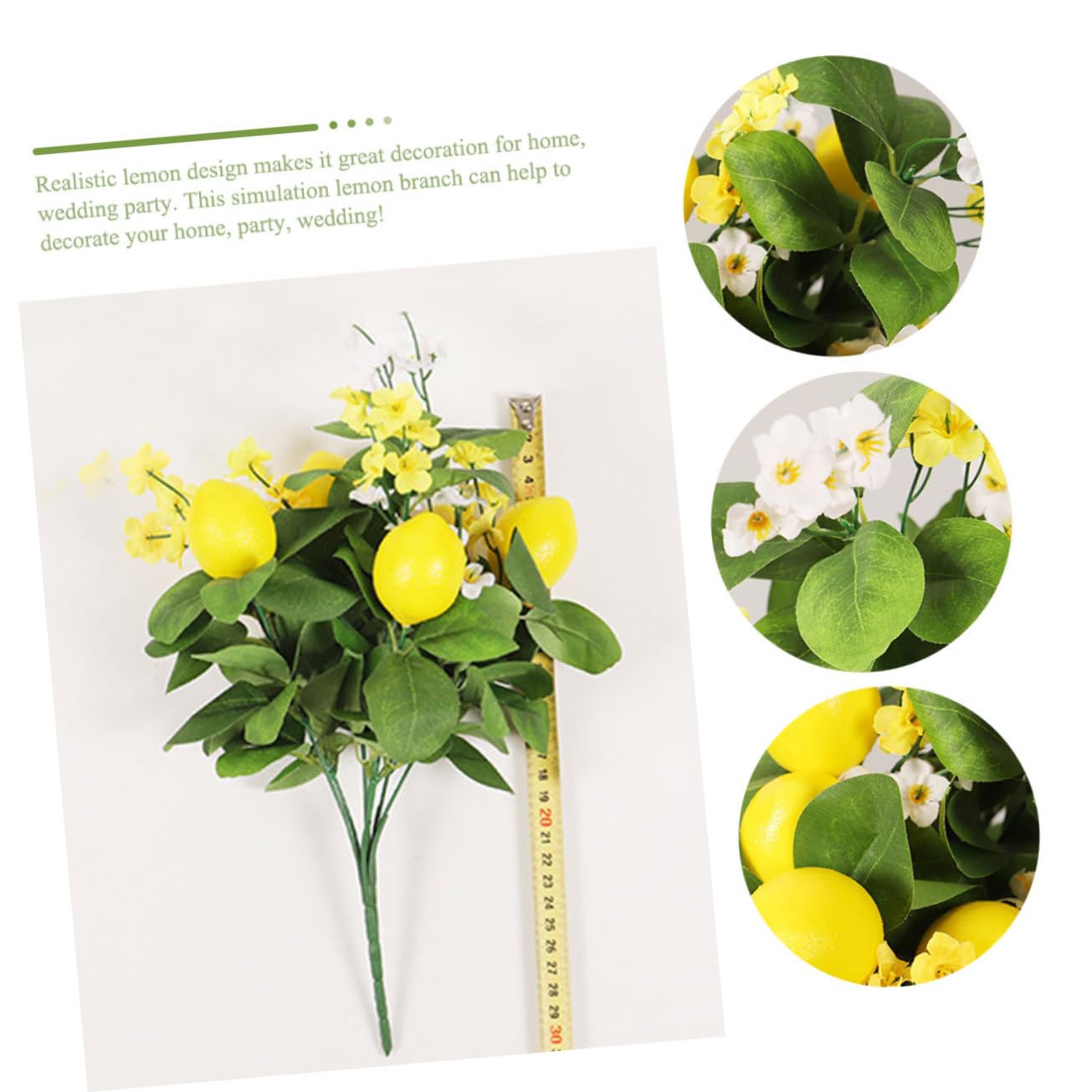 5pezzi Decorazione Con Foglie Verdi Bouquet Artificiali e Aspetto Realistico Per Fotografie e Allestimenti Festivi