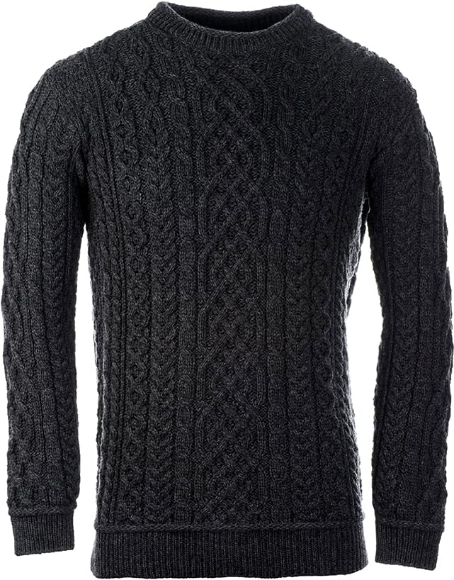 Aran Woollen Mills Supersoft Wool Irish Sweater for Men's Cable Knit Fisherman Pullover Made in Ireland - Image 3