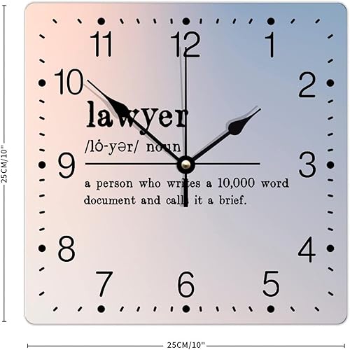 Miniatura 72 de Definición de recursos humanos Reloj de PVC con refranes inspiradores, números cuadrados, tipografía, impresión de poste de 12 pulgadas, silencioso