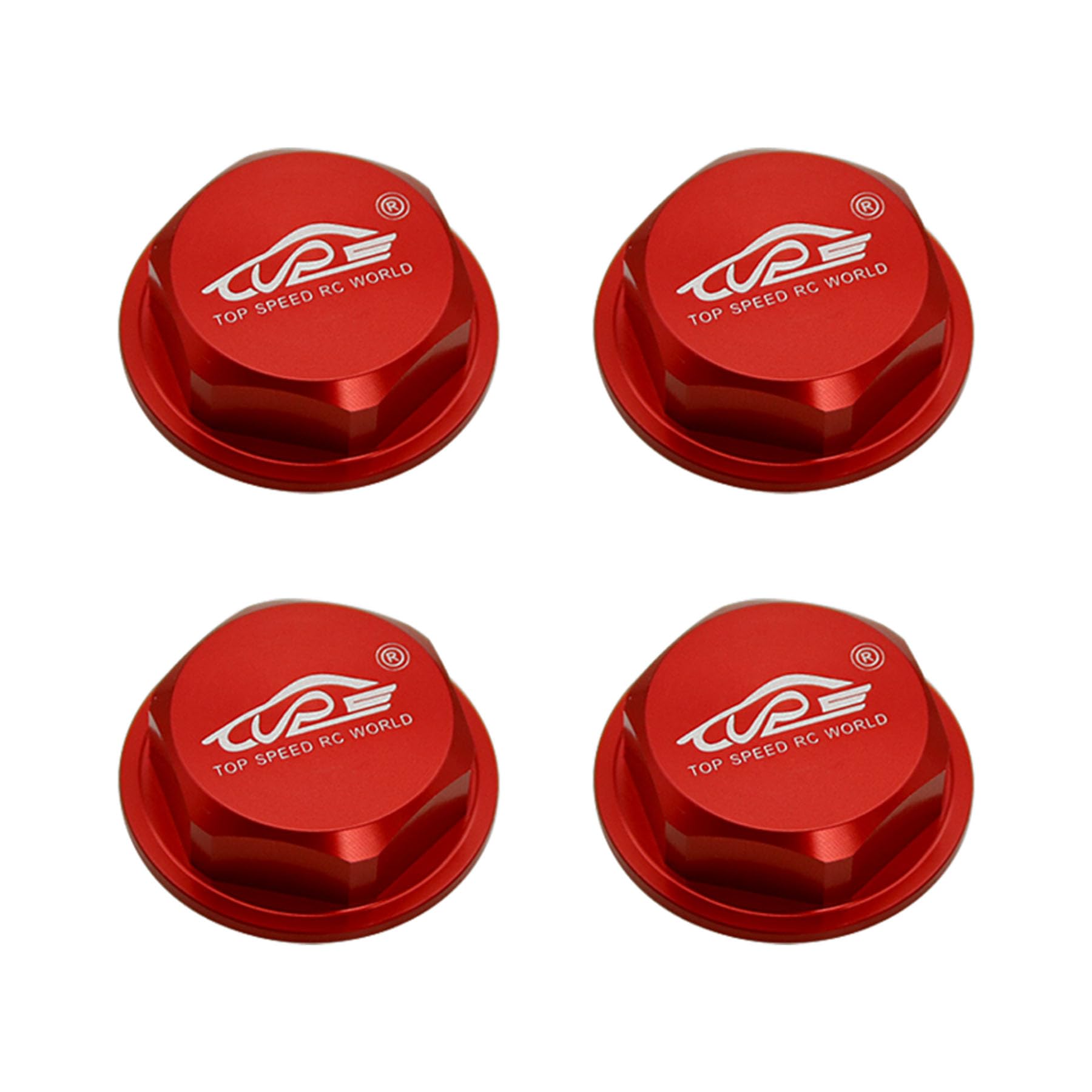 Wheel Nut Cap for 1/5 RC Hpi Baja 5B 5T 5SC Rovan King Motor (Red)