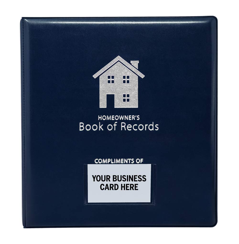 Raccoglitore del libro dei record del proprietario di casa, organizza ricevute domestiche e conservazione dei registri per riparazioni domestiche (blu navy)