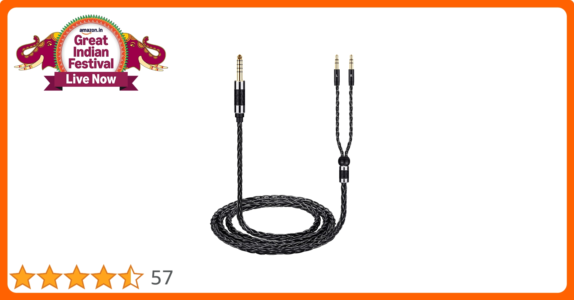 weishan Balanced Cable Replacement for Hifiman Sundara