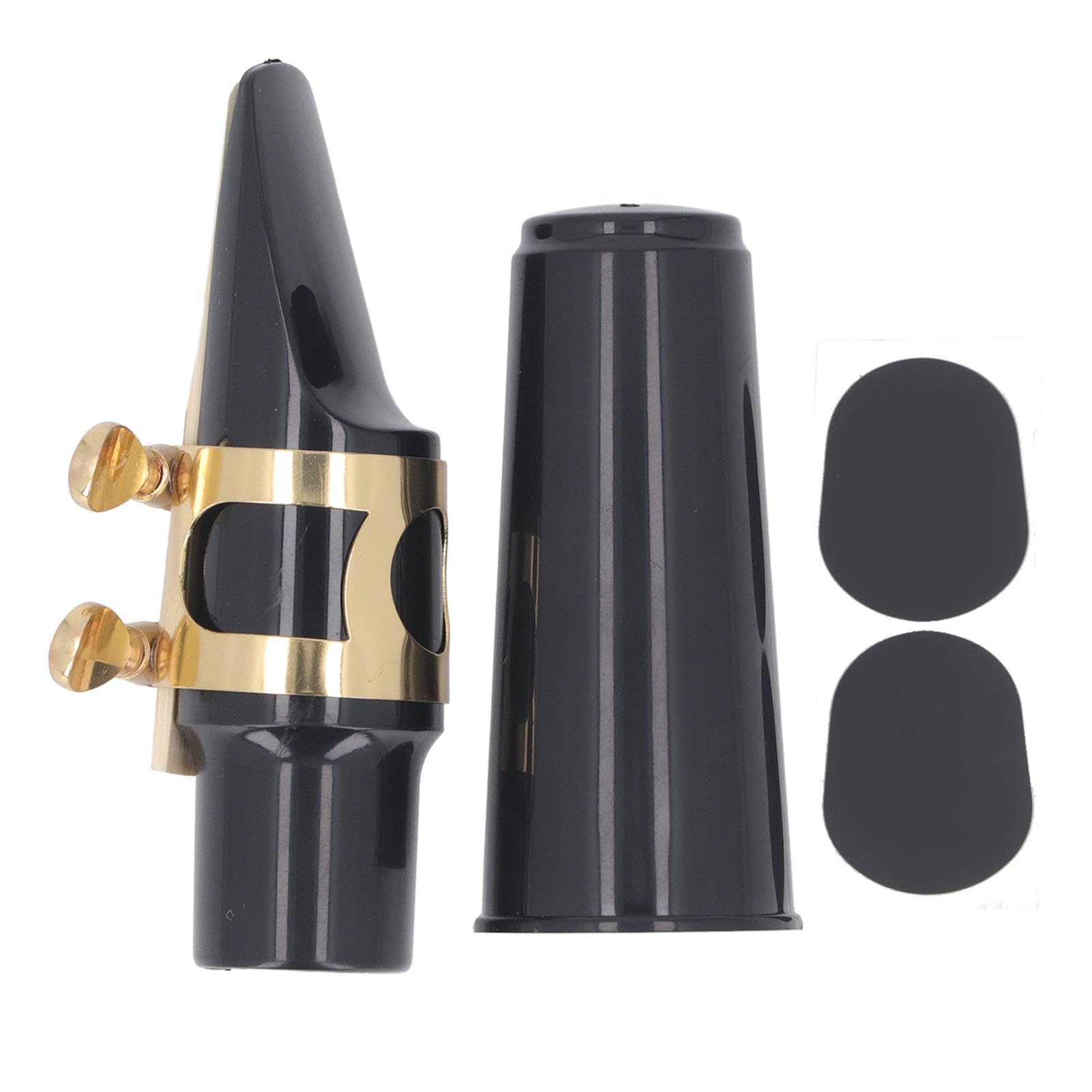 Alto Saxophone Mouthpiece, Plastic ABS Mouthpieces with Cushions Pads, 2.5 Sax Mouthpiece Kit for Beginner and Student