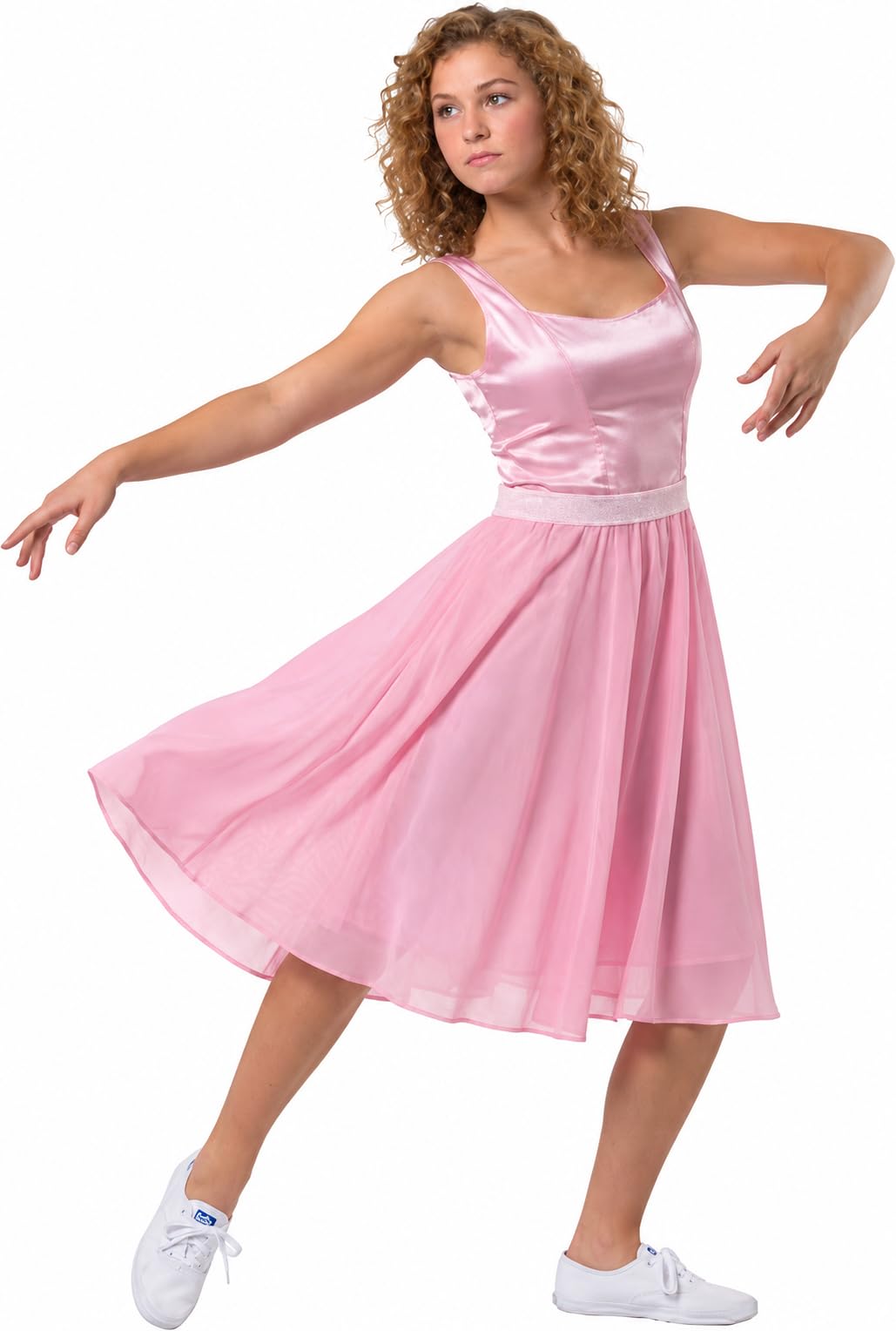 Fun Costumes Women's Time of Your Life Dancer Costume Adult 80s Movie Inspired Pink Satin Chiffon Dance Dress X-Large