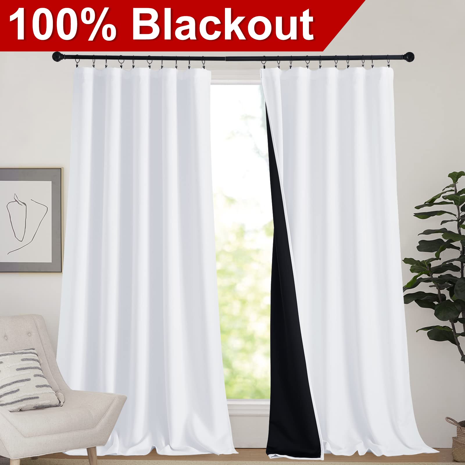 Amazon.com: NICETOWN Thermal Insulated Curtains for Windows, Super