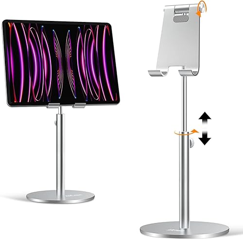 AICase Soporte mejorado para iPad Tablet para escritorio, soporte ajustable para teléfono celular de escritorio para iPad Pro 9.7, 10.5, 11, 12.9