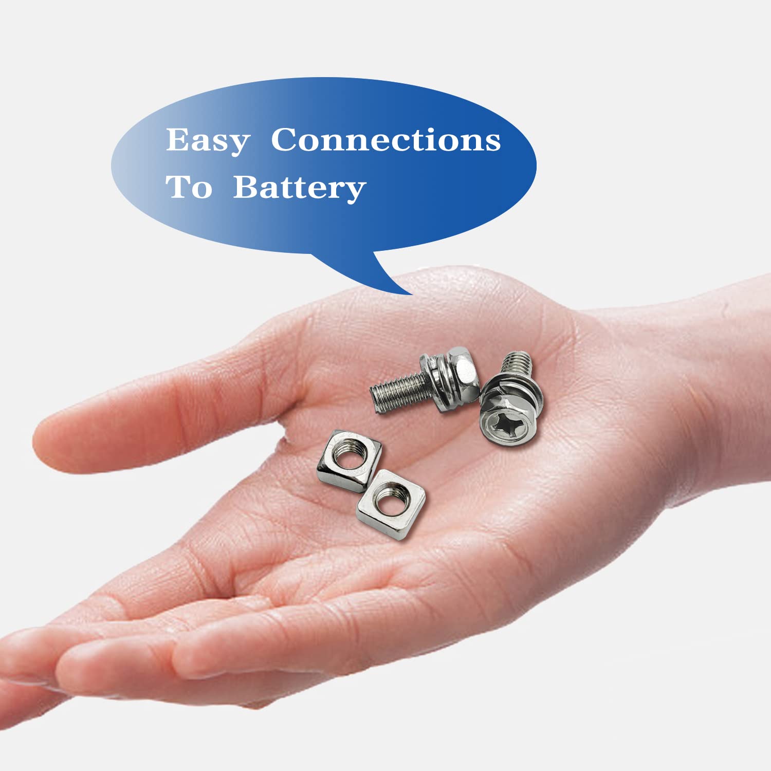 Kit Bulloni E Dadi M6 Per Terminali Batteria Moto - Acciaio Zincato 12mm - Foto 8