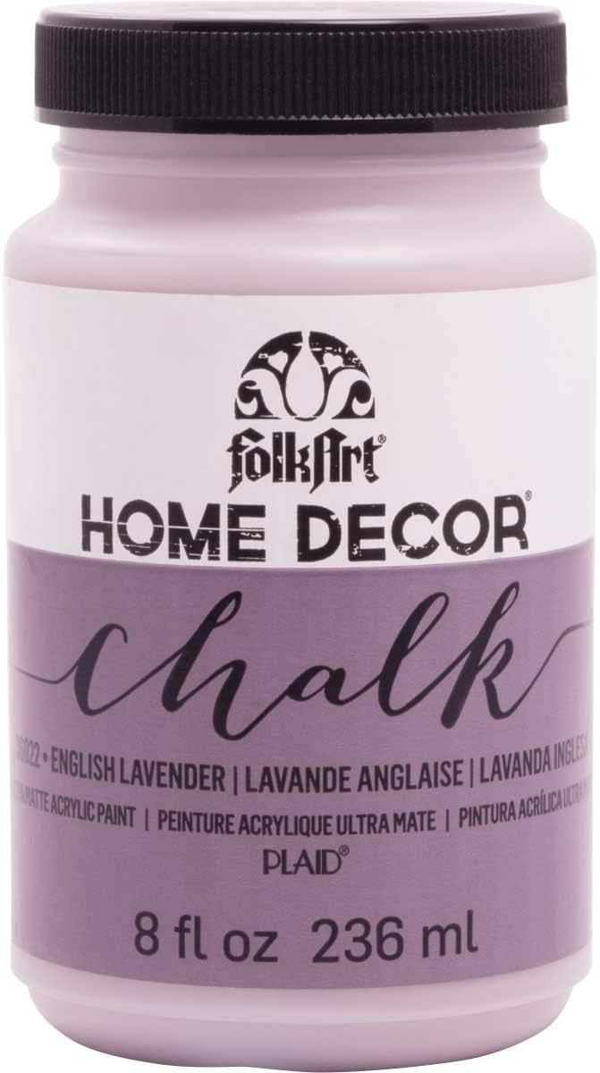 FolkArt 36022 Home Decor Chalk Furniture & Craft Paint in Assorted Colors, 8 ounce, English Lavender