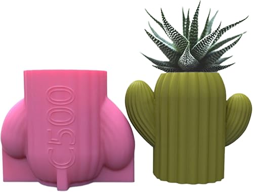 Molde de resina, soporte para bolígrafo, maceta de silicona, forma de cactus, molde de resina epoxi, herramientas de decoración de bricolaje,