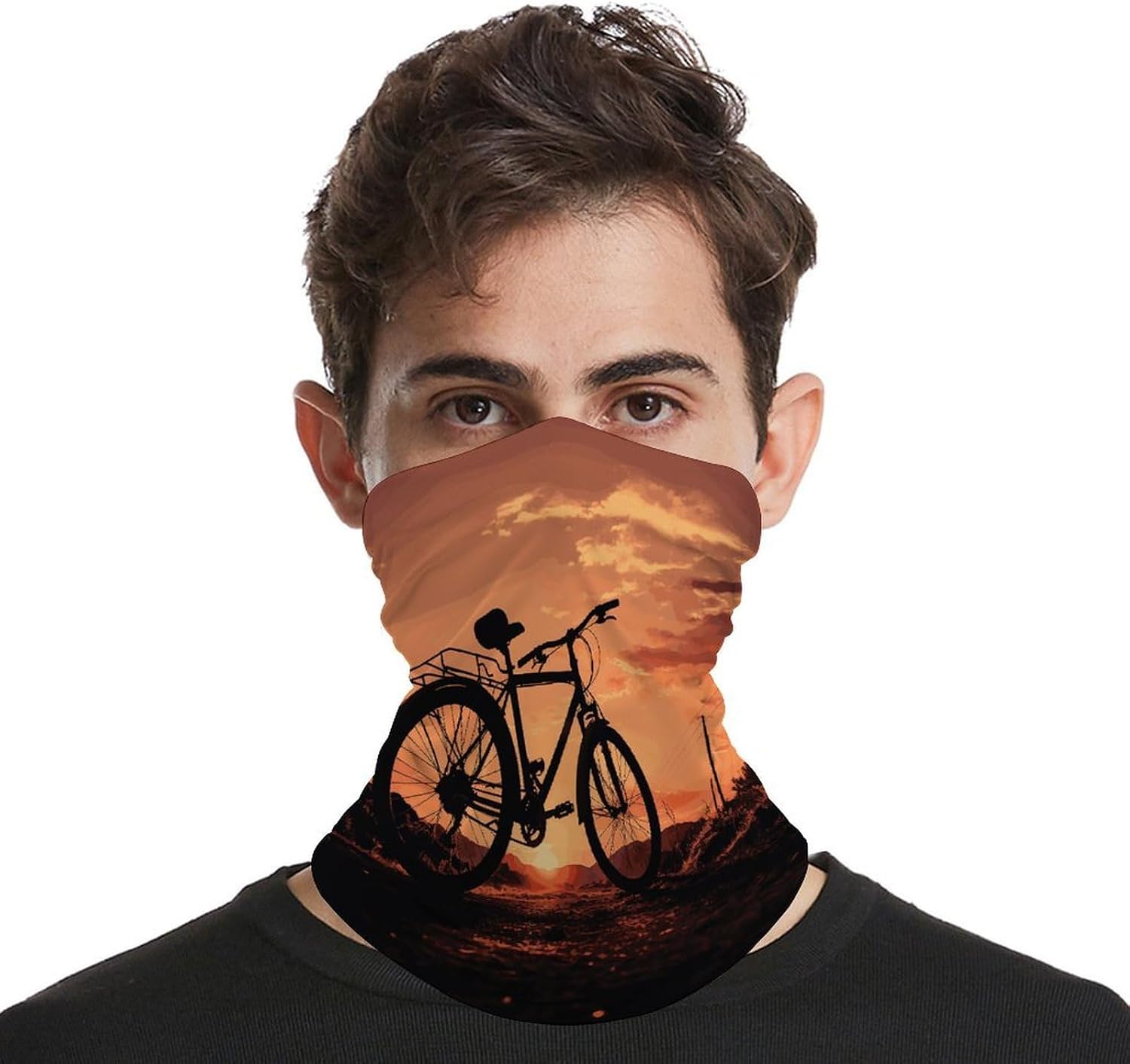 Road Bicycle Bandana Soft Neck Breathable Headband Uv Protection Neck Gaiter Reversible Scarf Gaiter Double-Sided Head Scarf Multipurpose Headwear For Outdoor Running Hiking