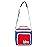 Igloo 90s Retro Collection Square Lunch Box Cooler with Front Pocket; Red, White & Blue