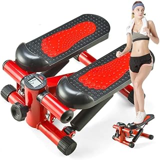 Step Fitness Machines, Sunny Health and Fitness Adjustable Mini Stair Stepper Exercise Equipment Step Machine with Twisting Action Multi-Function Stovepipe Machine Fitness Equipment Mute Led