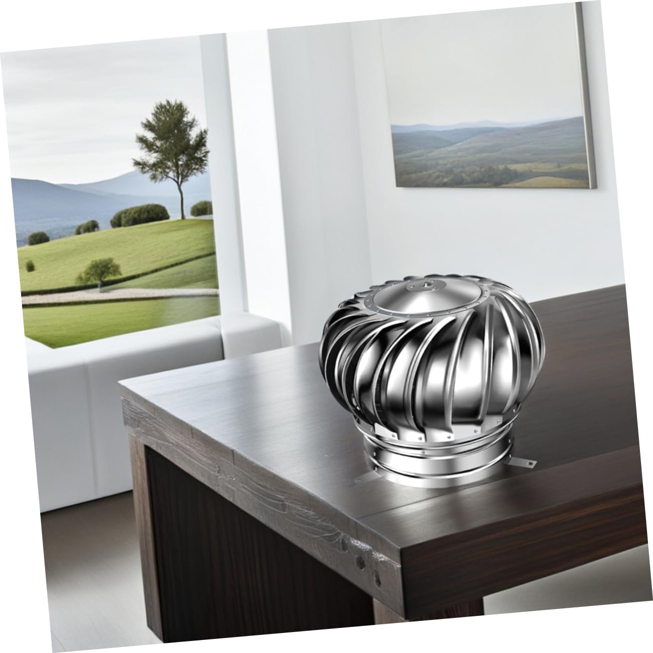 Uonlytech Non-Powered Stainless Steel Roof Vent Turbines for Efficient Attic Air Ventilation Easy Installation Rain and High Airflow Performance for Homes and Farms