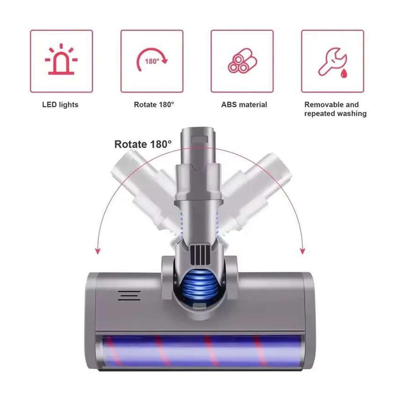 Cabezal De Cepillo For Suelo, Compatible Con Dyson, V6 DC45 DC58 DC61 DC62 DC74, Repuesto De Cepillo For Suelo Con Cabezal De Rodillo Barredor Suave