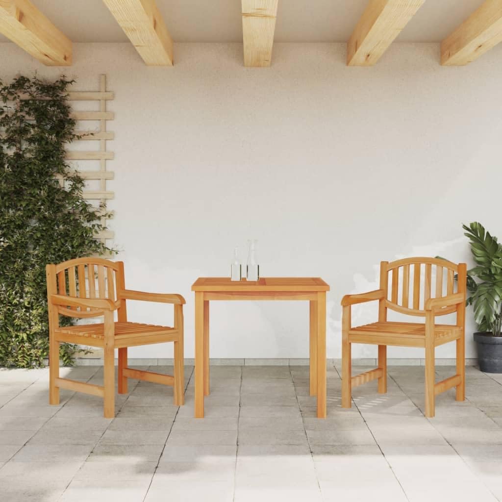 Mobili,Mobili da esterno,Set di mobili da giardino,Set da pranzo da giardino in legno massello di teak da 3 pezzi