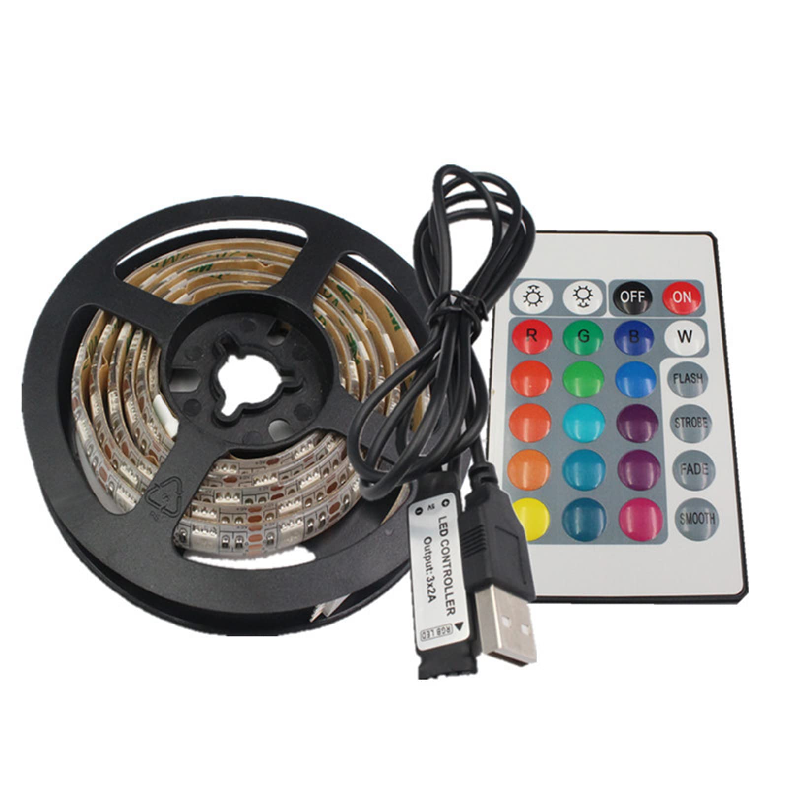 Flatware Striscia LED Flessibile RGB 30LEDs/60LEDs Alimentatore a Nastro per luci lineari Pieghevoli per la casa Fai da Te sotto la Decorazione dell'Armadio