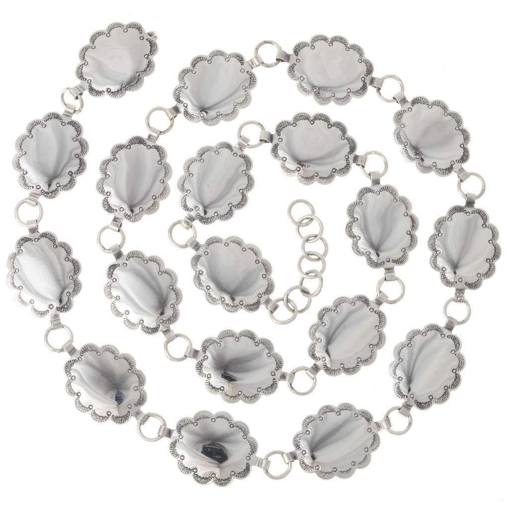 Rocky Mountain Silver Link Concho Belt Adjustable 0391