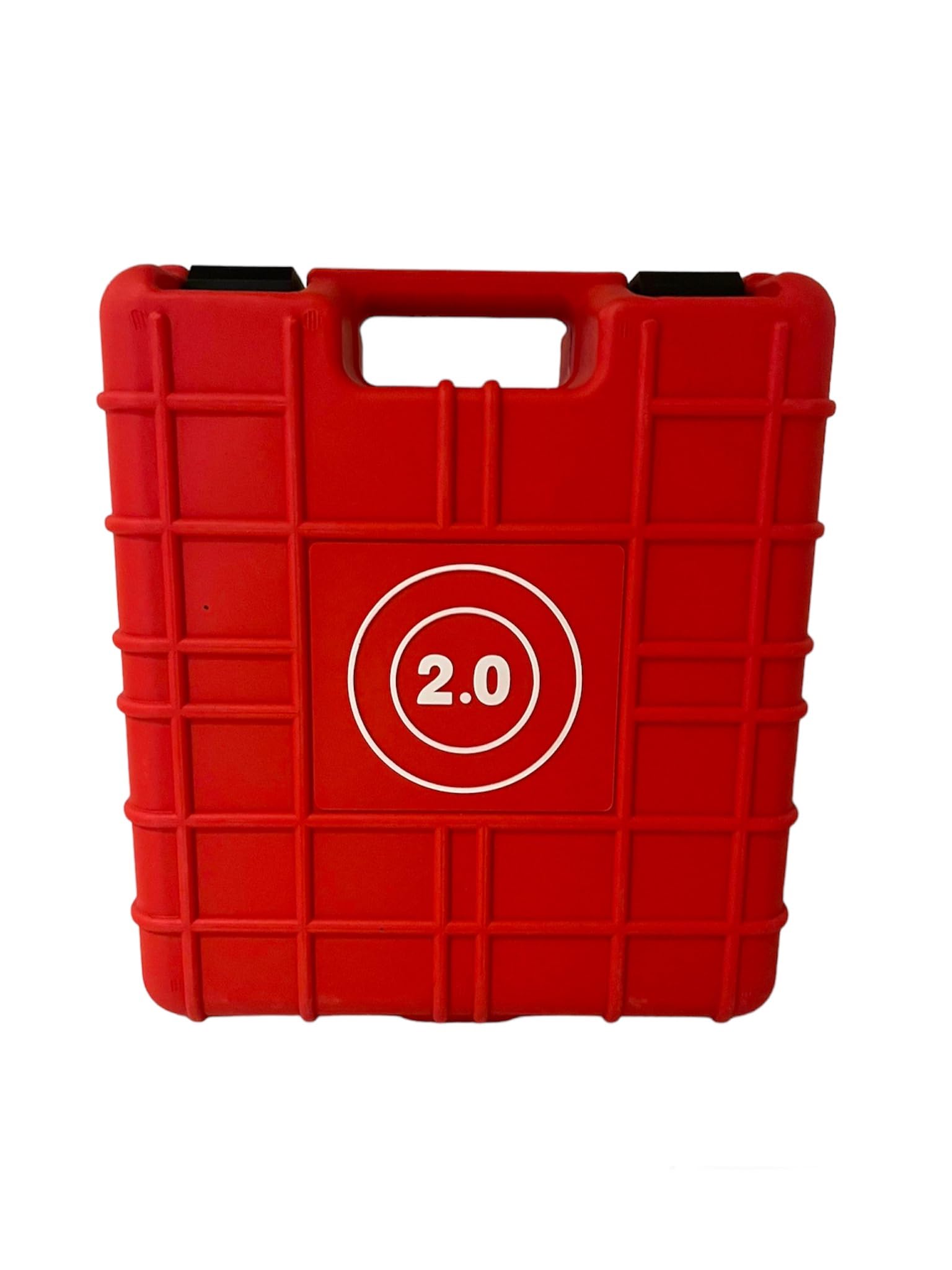 Ventosa Elettrica con Manometro Ø20 cm 140 kg – Aspirazione Automatica, Pompa a Vuoto per Piastrelle e Gres Porcellanato – Vetro, Marmo – Con Valigetta – Rosso – Outillage Carreleur 2.0