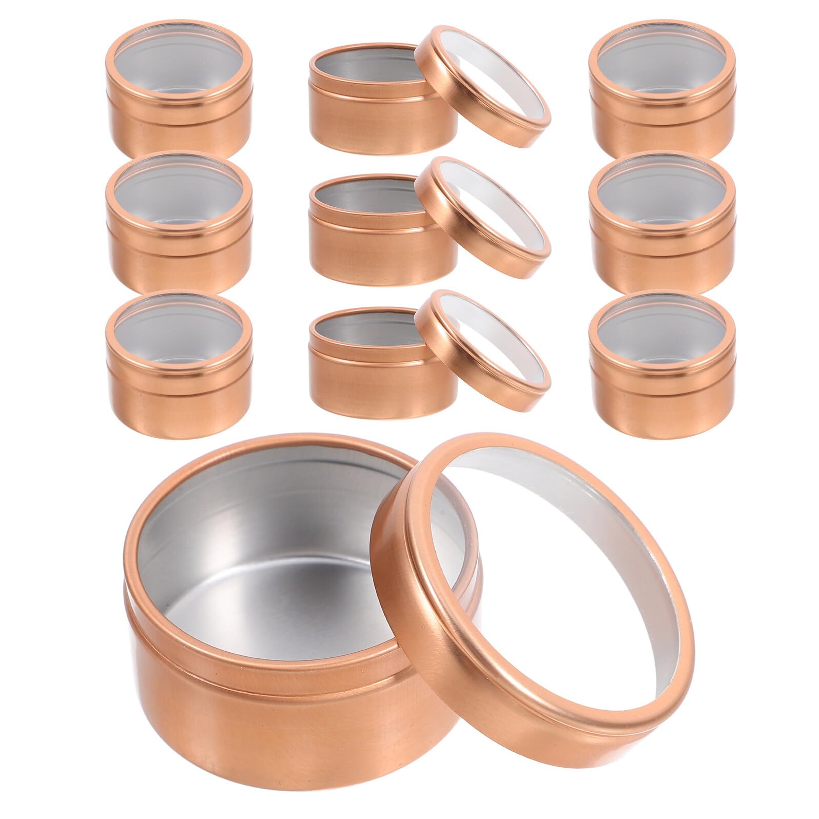 Boîtes Métalliques Avec Couvercles Lot De 10 Mini Boîtes Rondes En Aluminium 4.00 X 4.00 X 2.40 cm Récipients Rechargeables Pour Thé Sucre Bonbons Cosmétiques Et Petits Objets